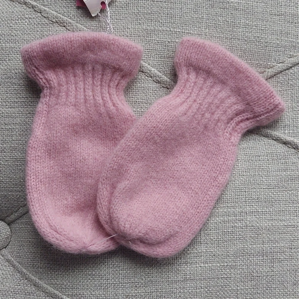 Monsoon Mittens bow embroidery fairy princess - pink - size toddler 1-3 yrs